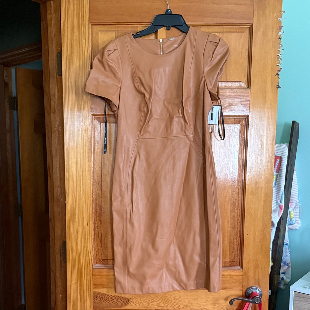 Calvin Klein Tan Midi Dress